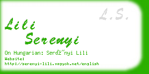 lili serenyi business card